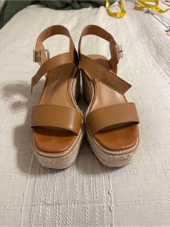 Crown Vintage Shoes - Crown Vintage Tan Platform Espadrille Sandals